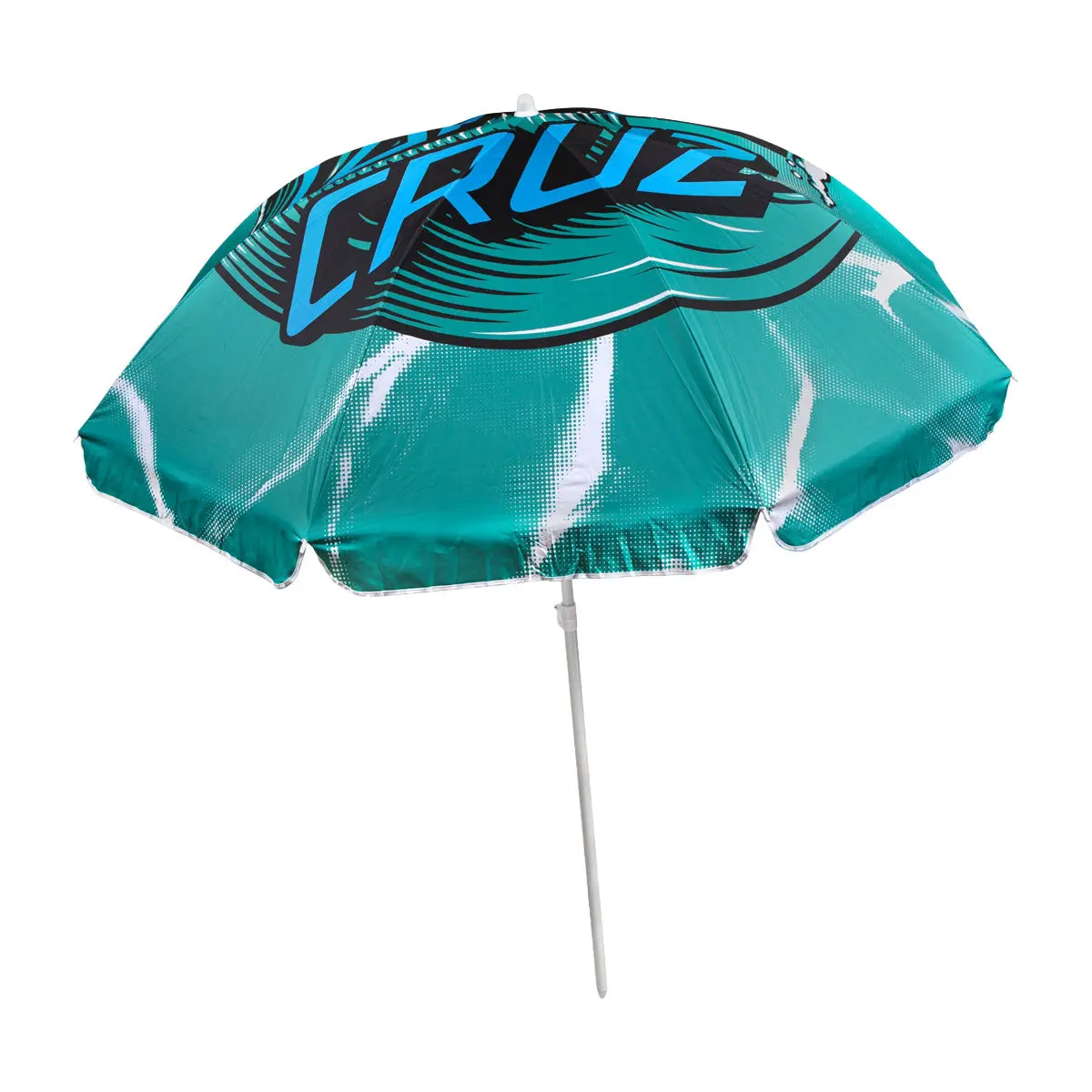Santa Cruz Wave Dot Beach Umbrella - Teal 1