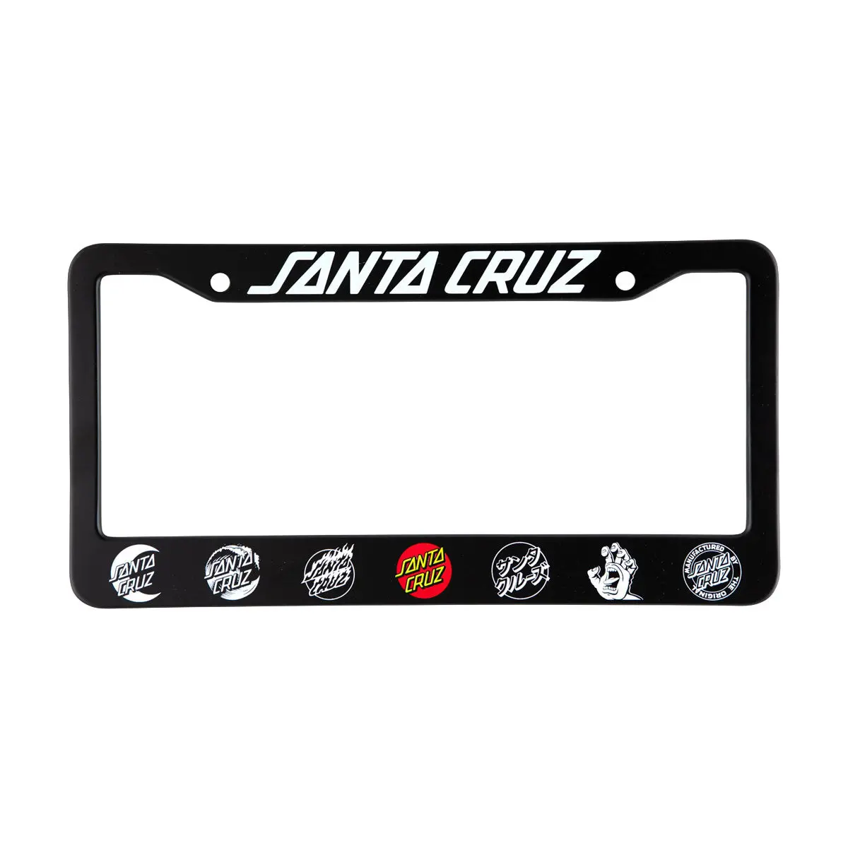 Santa Cruz Logo Classic License Plate Frame - Black 1