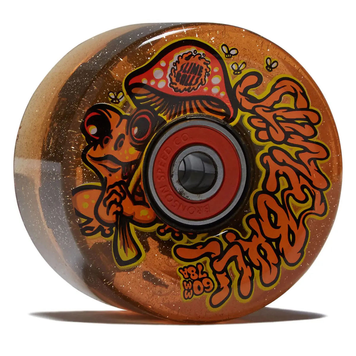 Slime Balls Frog Trips Light Ups Og Slime 78A Skateboard Wheels - Red Glitter - 60Mm 1