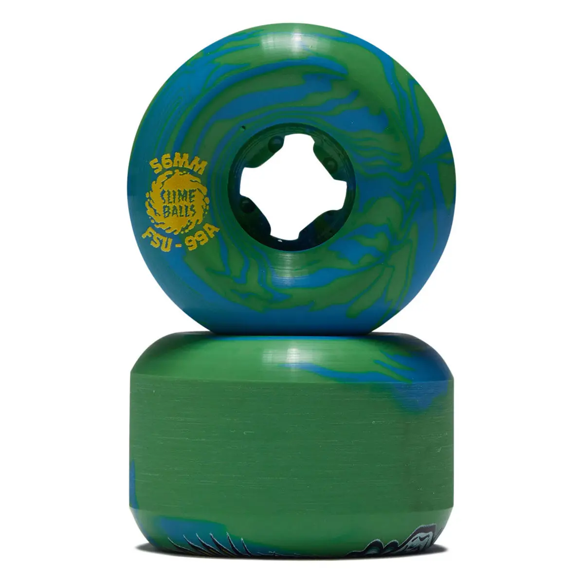 Slime Balls Greyson Fletcher Guest Vomit Mini 99A Skateboard Wheels - Green/Blue Swirl - 56Mm 1