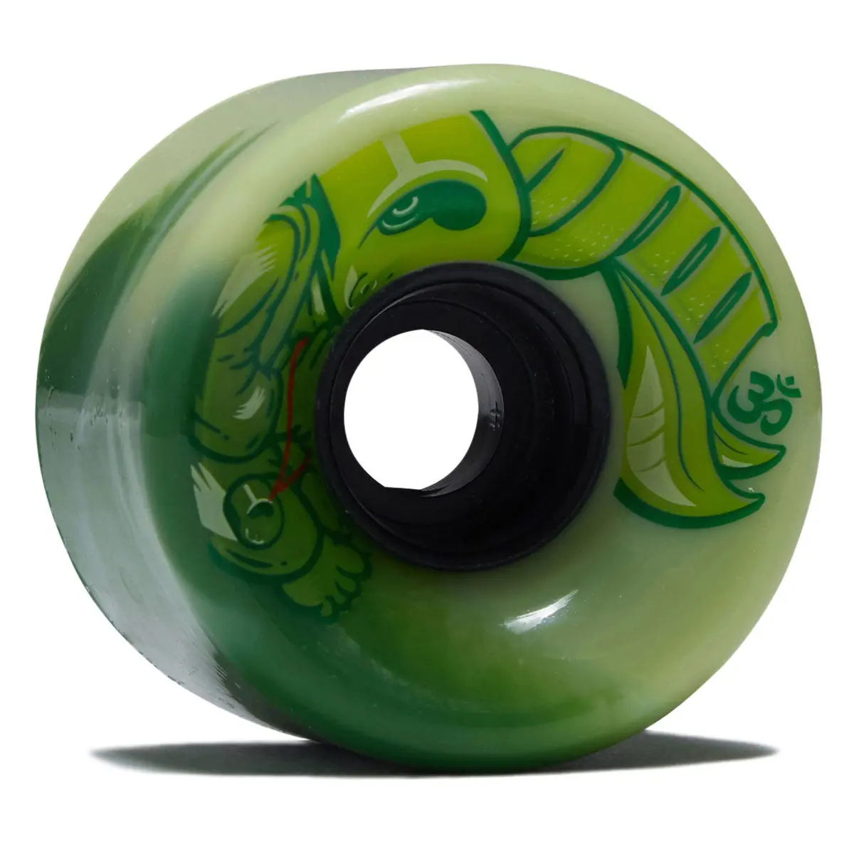 Oj Cru-Zen Super Juice 78A Skateboard Wheels - Emerald Marble Swirl - 60Mm 1