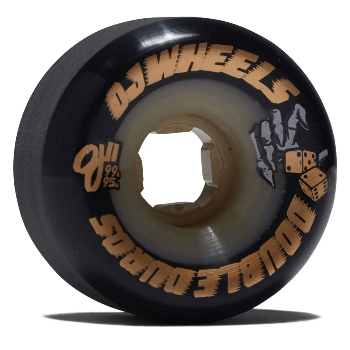 Oj Double Duro Gum Mini Combo 99A/95A Skateboard Wheels - Black - 58Mm 1