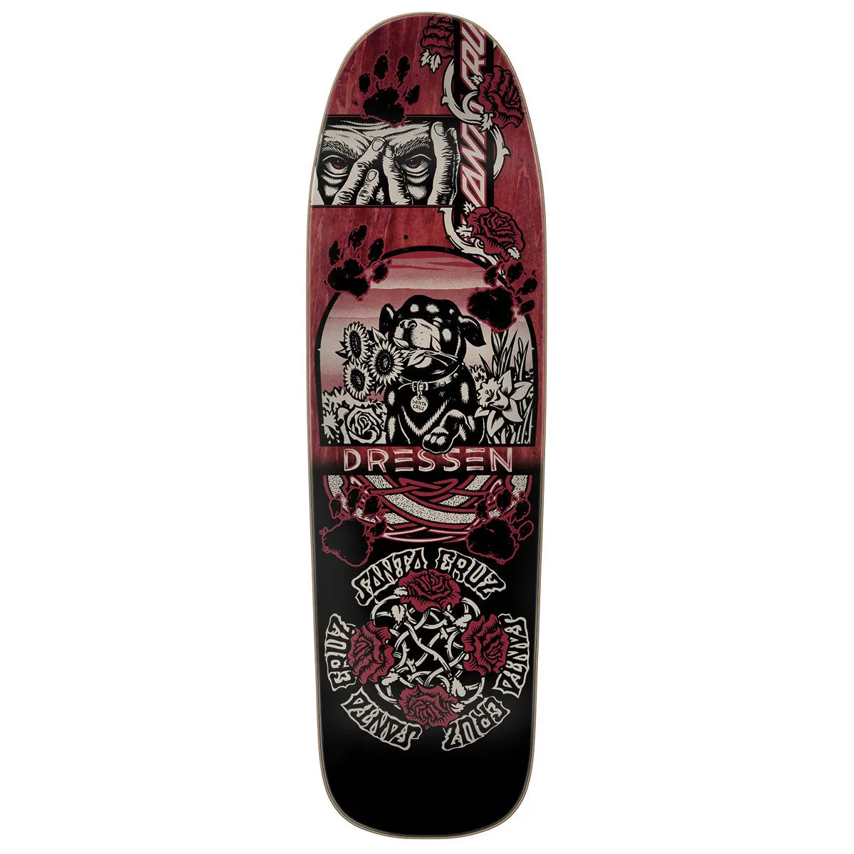 Santa Cruz Dressen Evo Pro Shaped Skateboard Deck - 9.30" 1