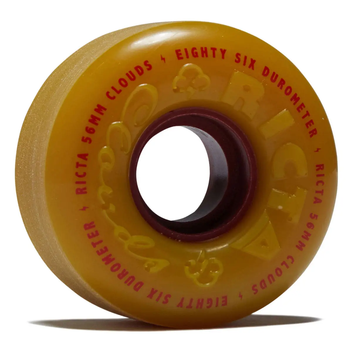 Ricta Clouds 86A Skateboard Wheels - Mustard - 56Mm 1