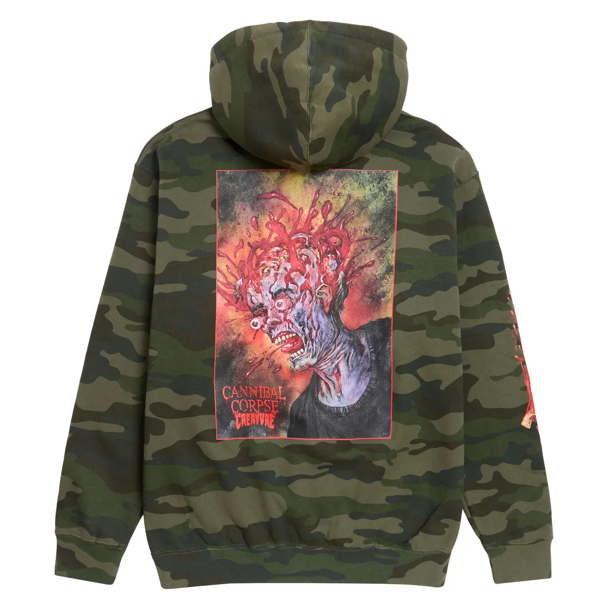 Creature X Cannibal Corpse Hoodie - Forest Camo 1