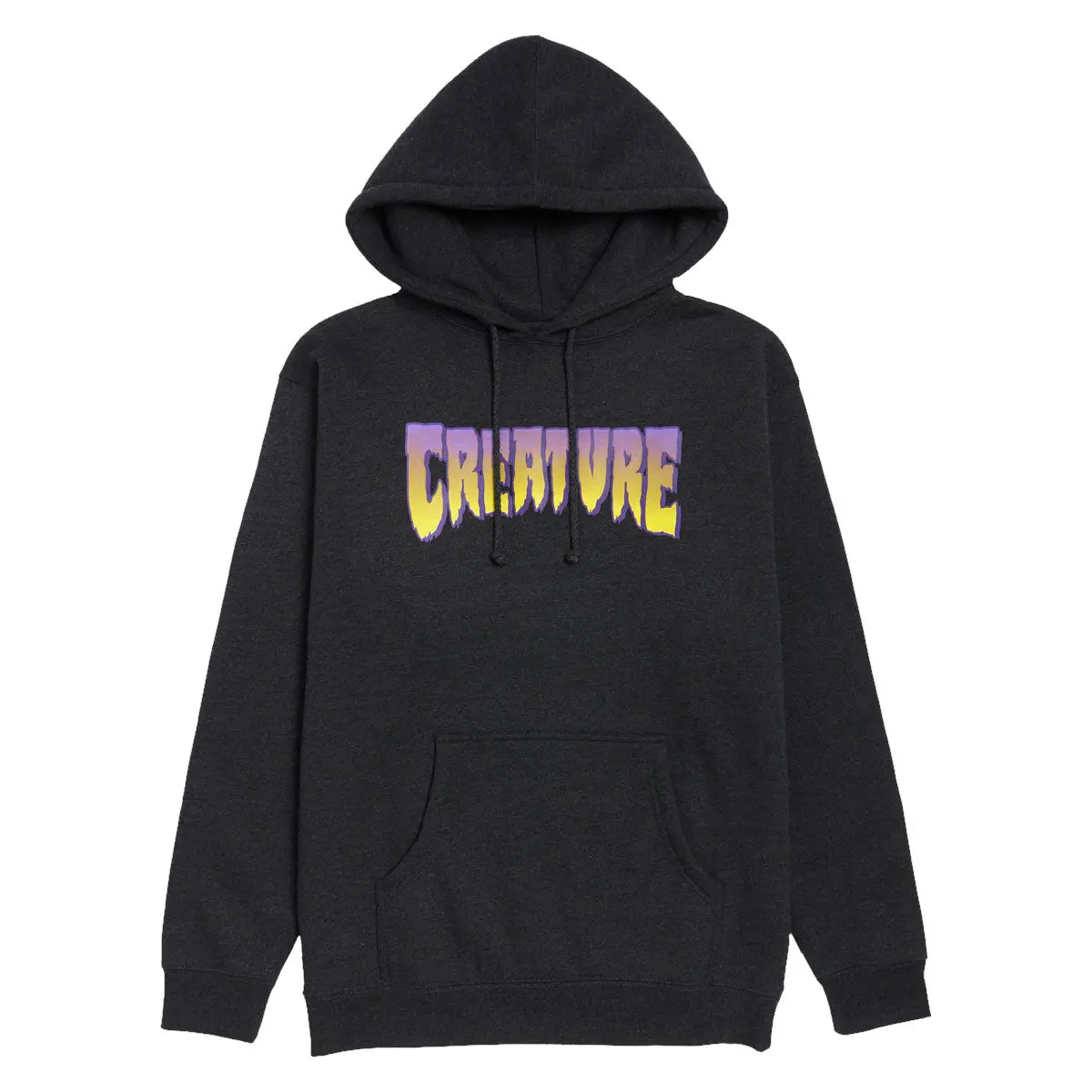 Creature Logo Hoodie - Charcoal Heather/Purple 1
