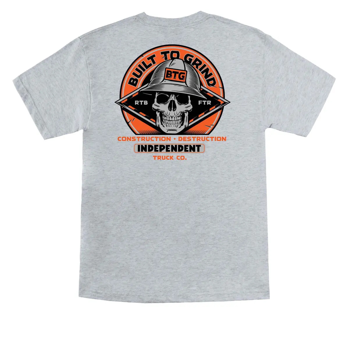 Independent Built To Grind Hard Head T-Shirt - Sport Grey 1