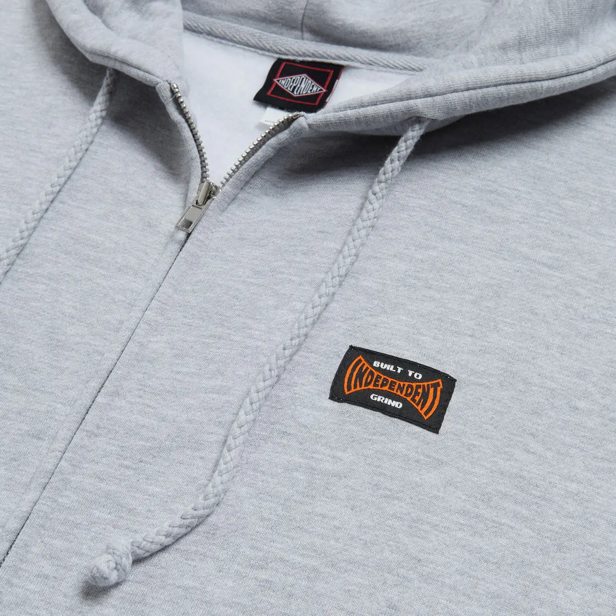 Independent Built To Grind Span Zip Hoodie - Grey Heather 3