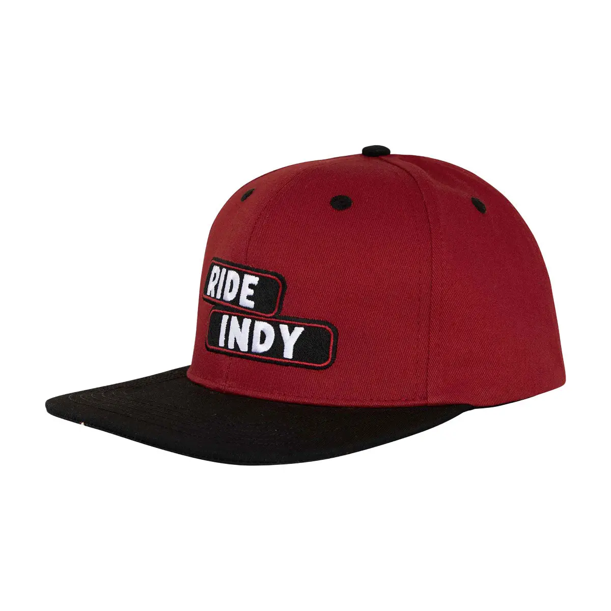 Independent Sticker Slap Snapback Hat - Maroon/Black 1