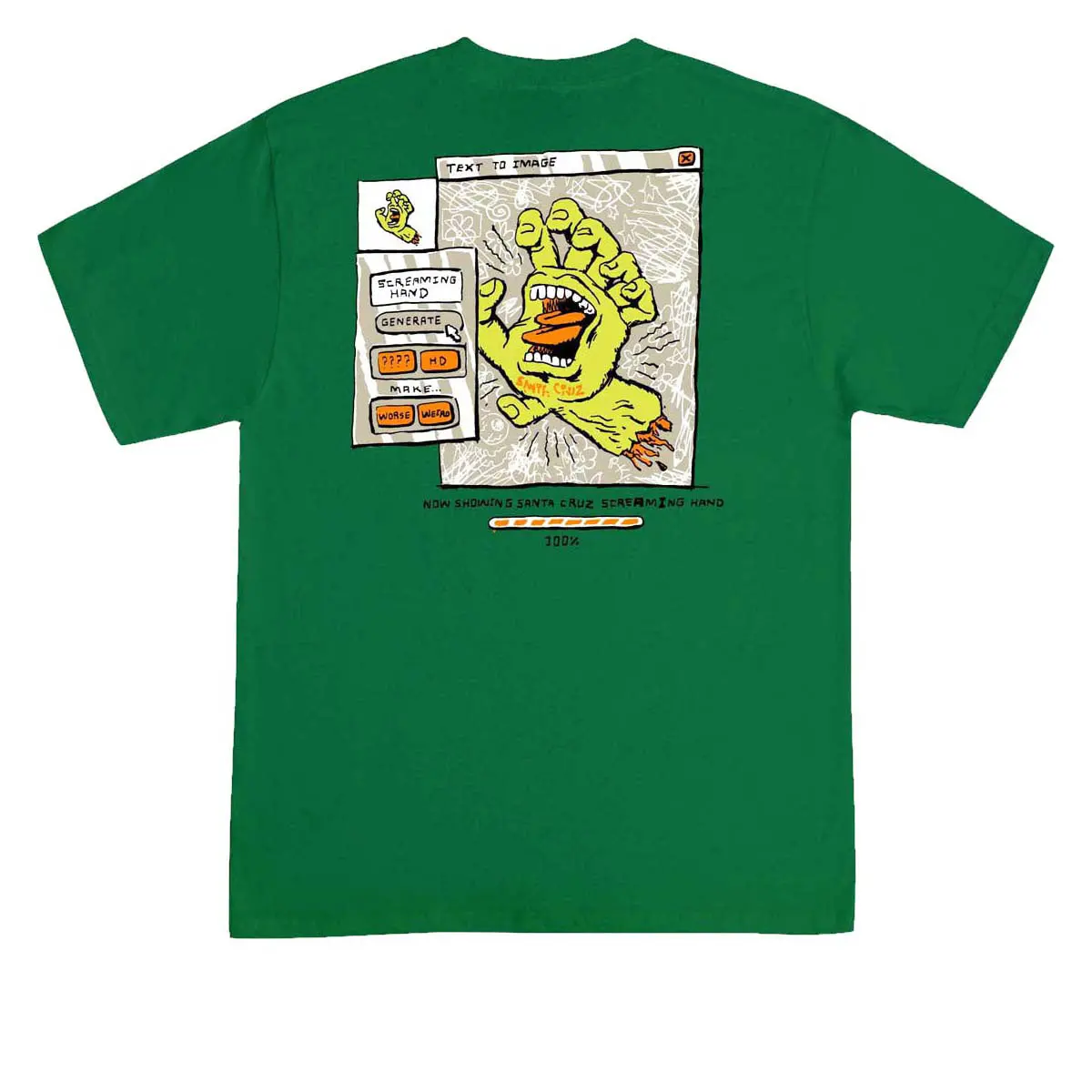 Santa Cruz Artificial Hand T-Shirt - Irish Green 1