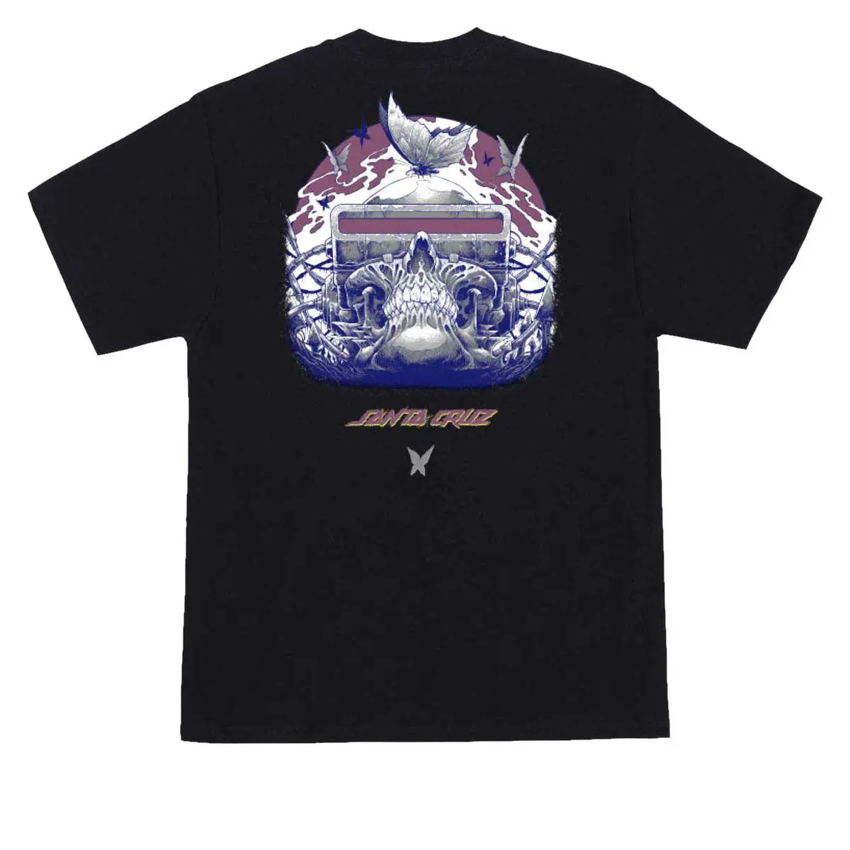 Santa Cruz Wooten Cyber Skull T-Shirt - Black 1