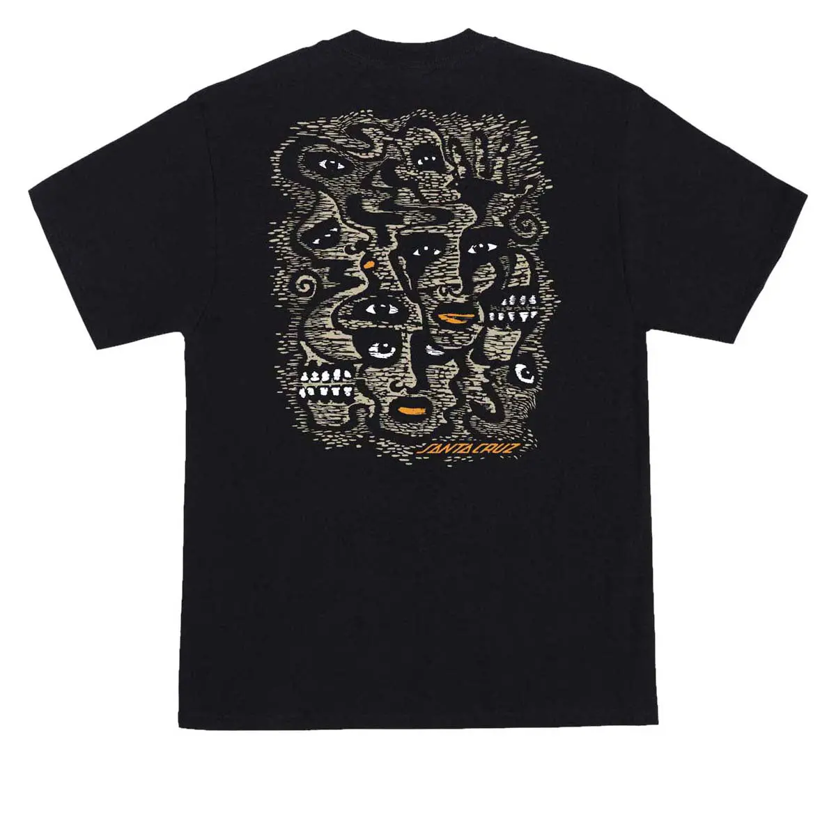 Santa Cruz Wood Cut T-Shirt - Black 1