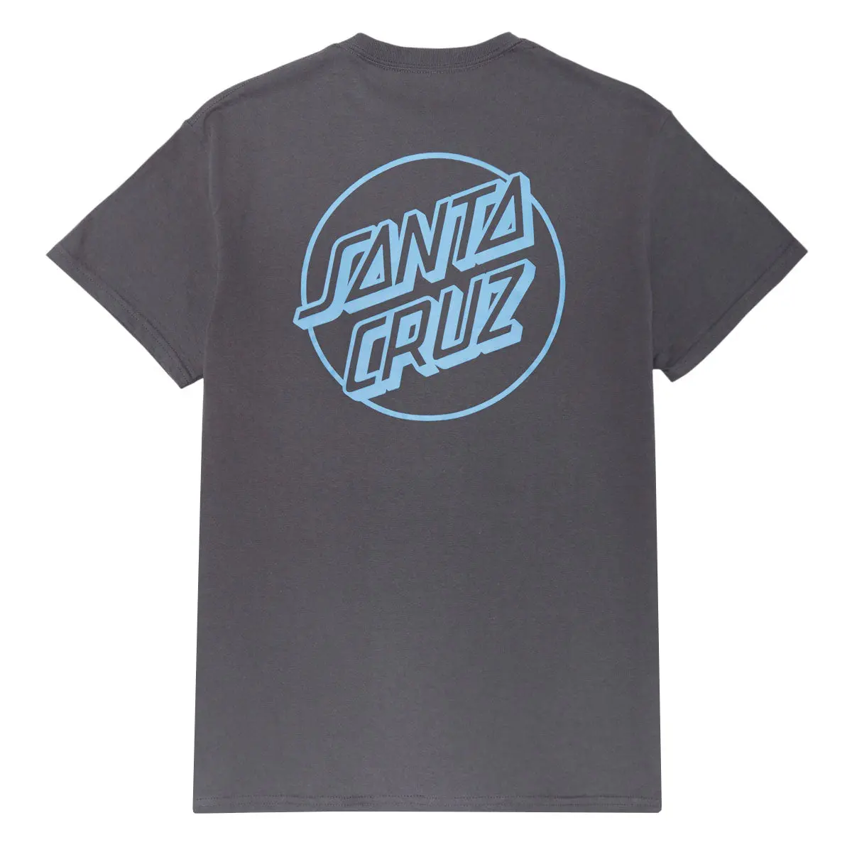 Santa Cruz Opus Dot T-Shirt - Charcoal/Sky Blue 1