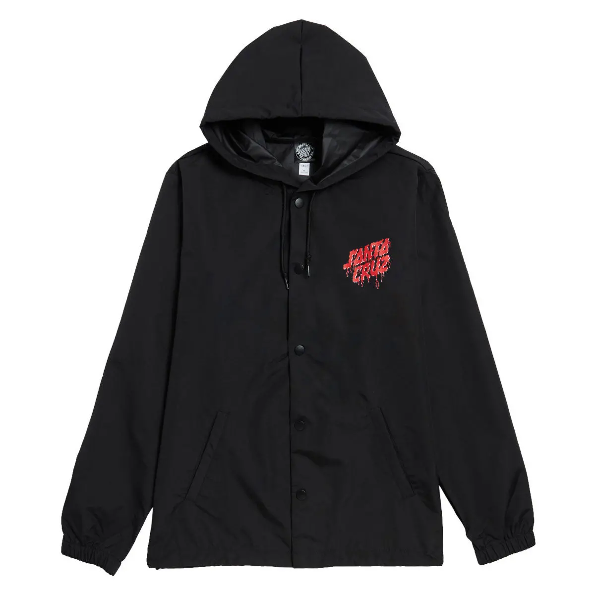 Santa Cruz Delfino Spotlight Dot Hooded Windbreaker Jacket - Black 1