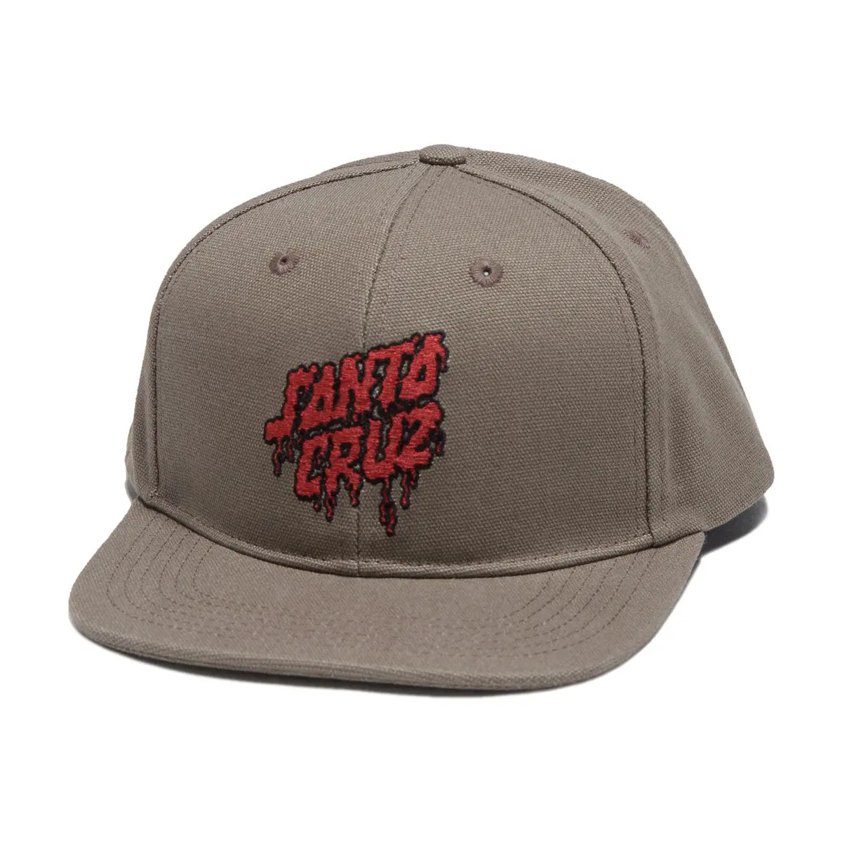 Santa Cruz Plasma Stacked Strip Snapback Hat - Khaki 1