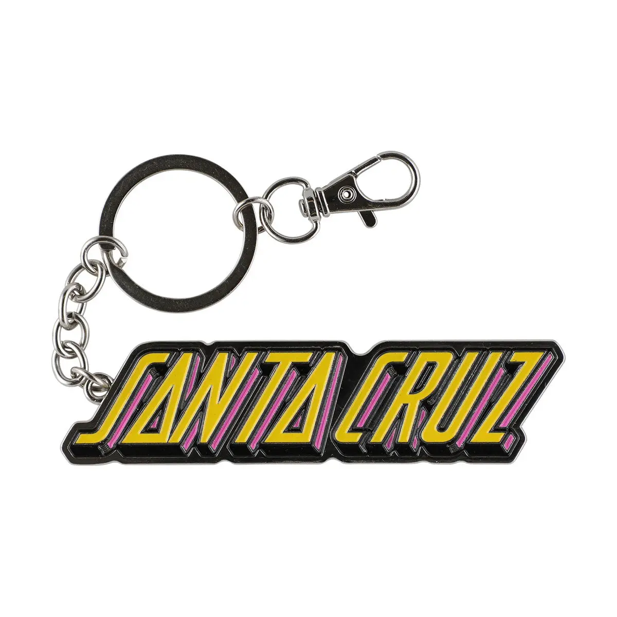 Santa Cruz Big Strip Keychain - Silver 1