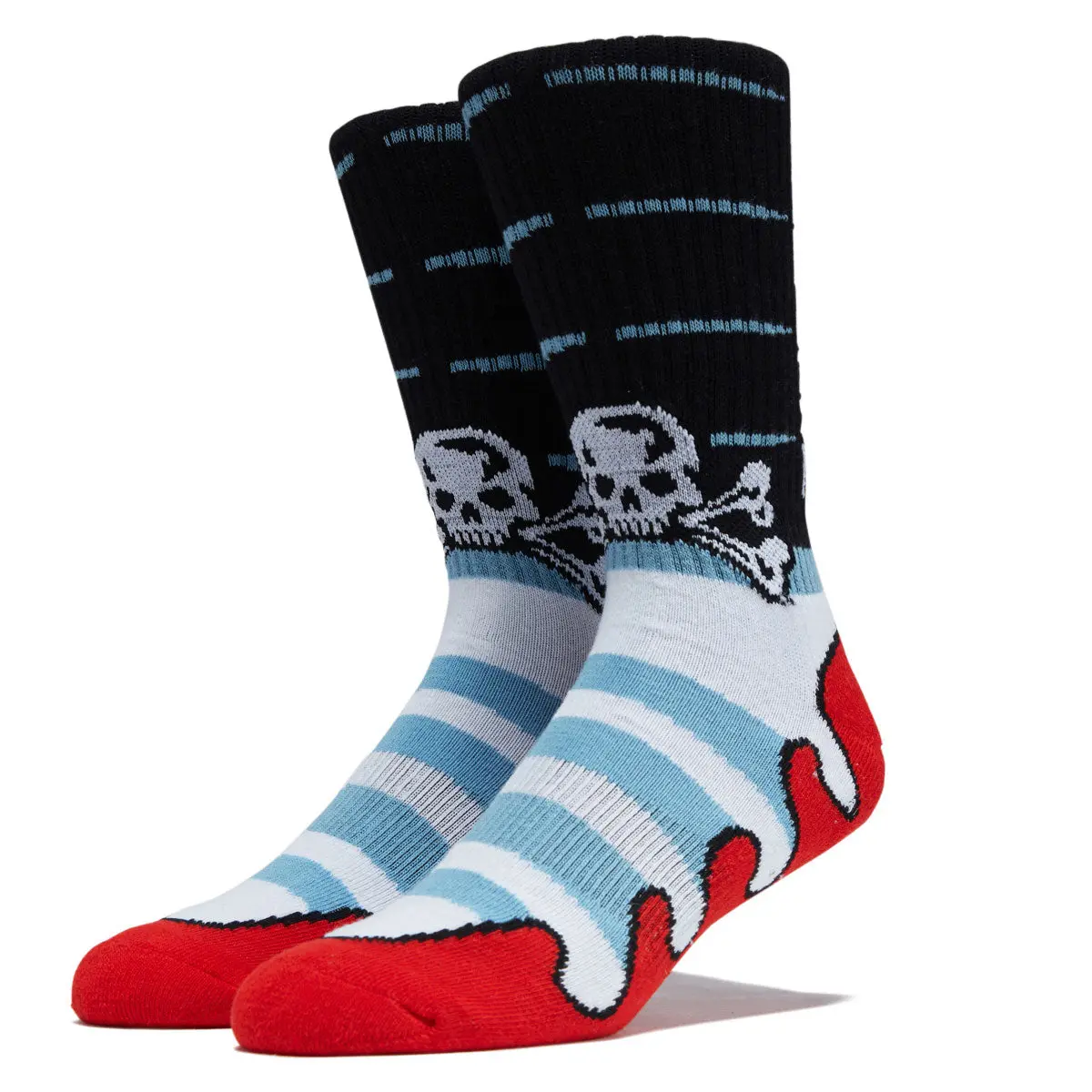 Santa Cruz Meek Slasher Sword Crew Socks - Black/White/Red 1