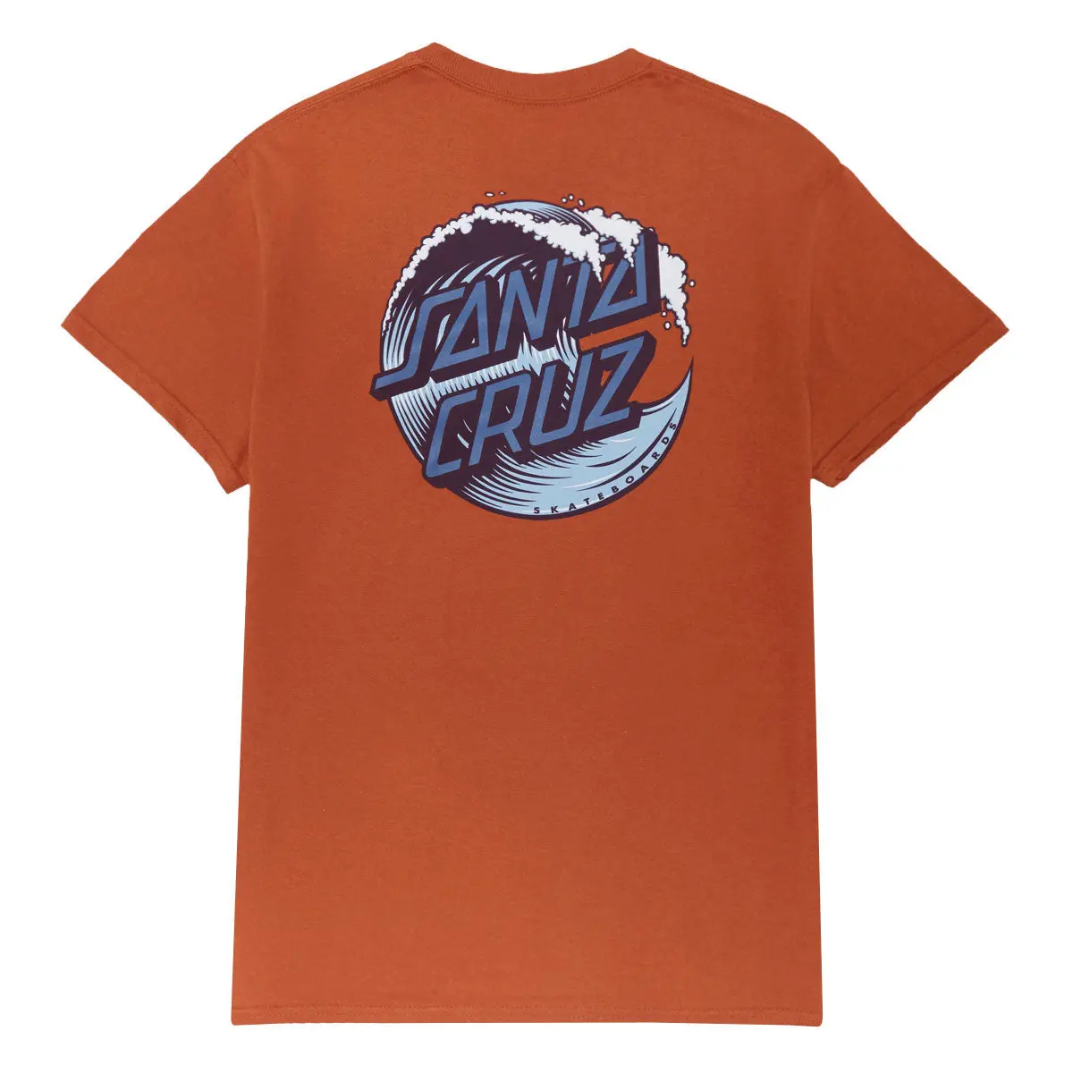 Santa Cruz Wave Dot T-Shirt - Texas Orange/Blue 1