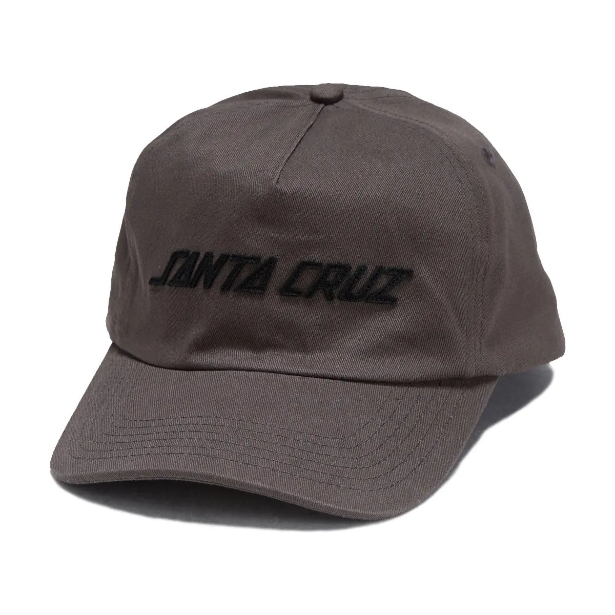 Santa Cruz Strip Felt Snapback Hat - Charcoal 1