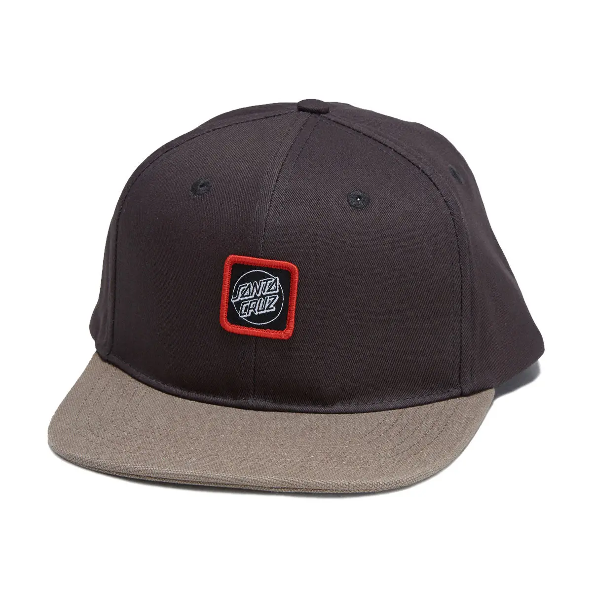 Santa Cruz Cruz Label Snapback Hat - Black/Saddle 1