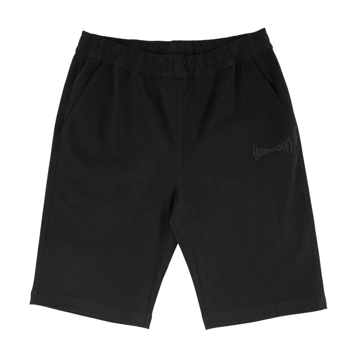 Independent Span Elastic Waist Shorts - Black/Black 1