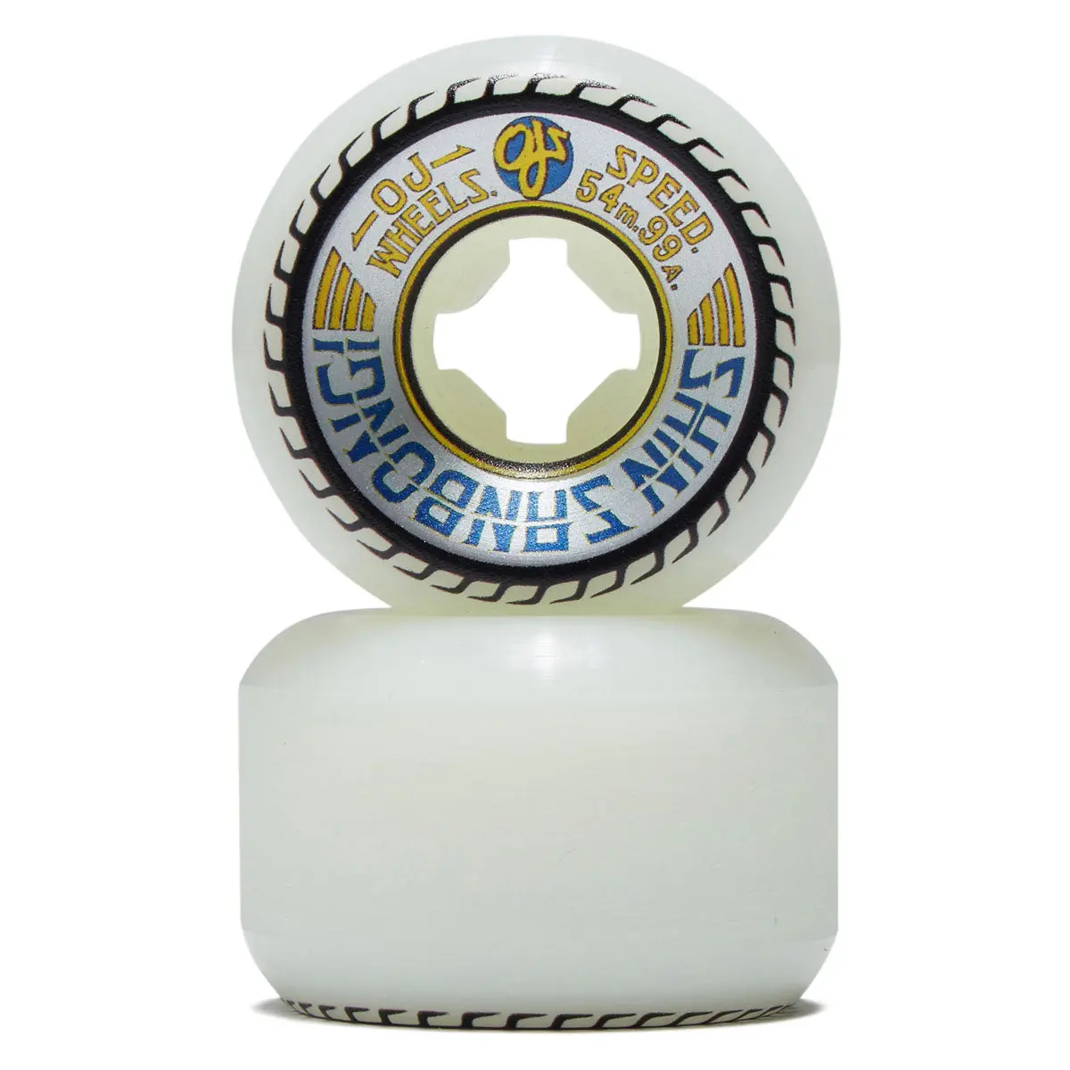 Oj Shin Sanbongi Mini Combos 99A Skateboard Wheels - White - 54Mm 2