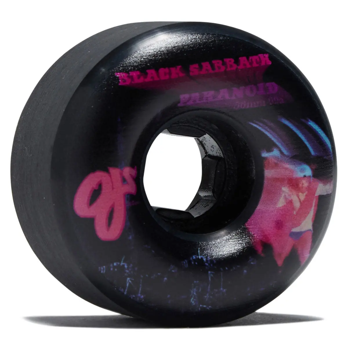 Oj X Black Sabbath Paranoid Chubbies 99A Skateboard Wheels - Black - 56Mm 1