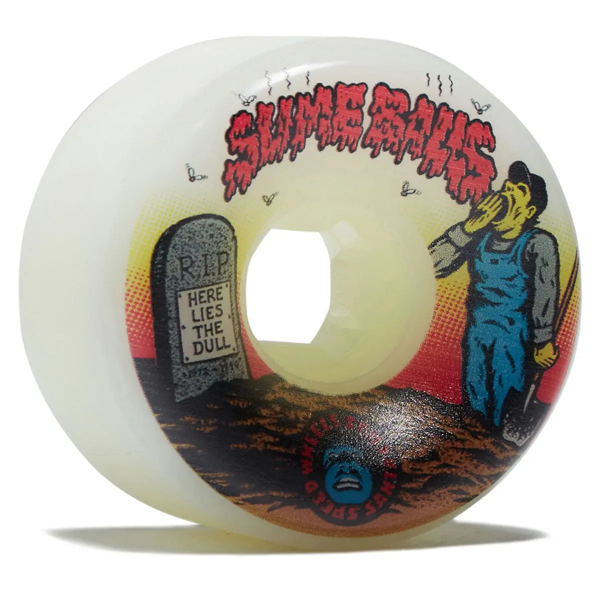 Slime Balls Death Of Dull Vomits 95A Skateboard Wheels - White - 60Mm 1