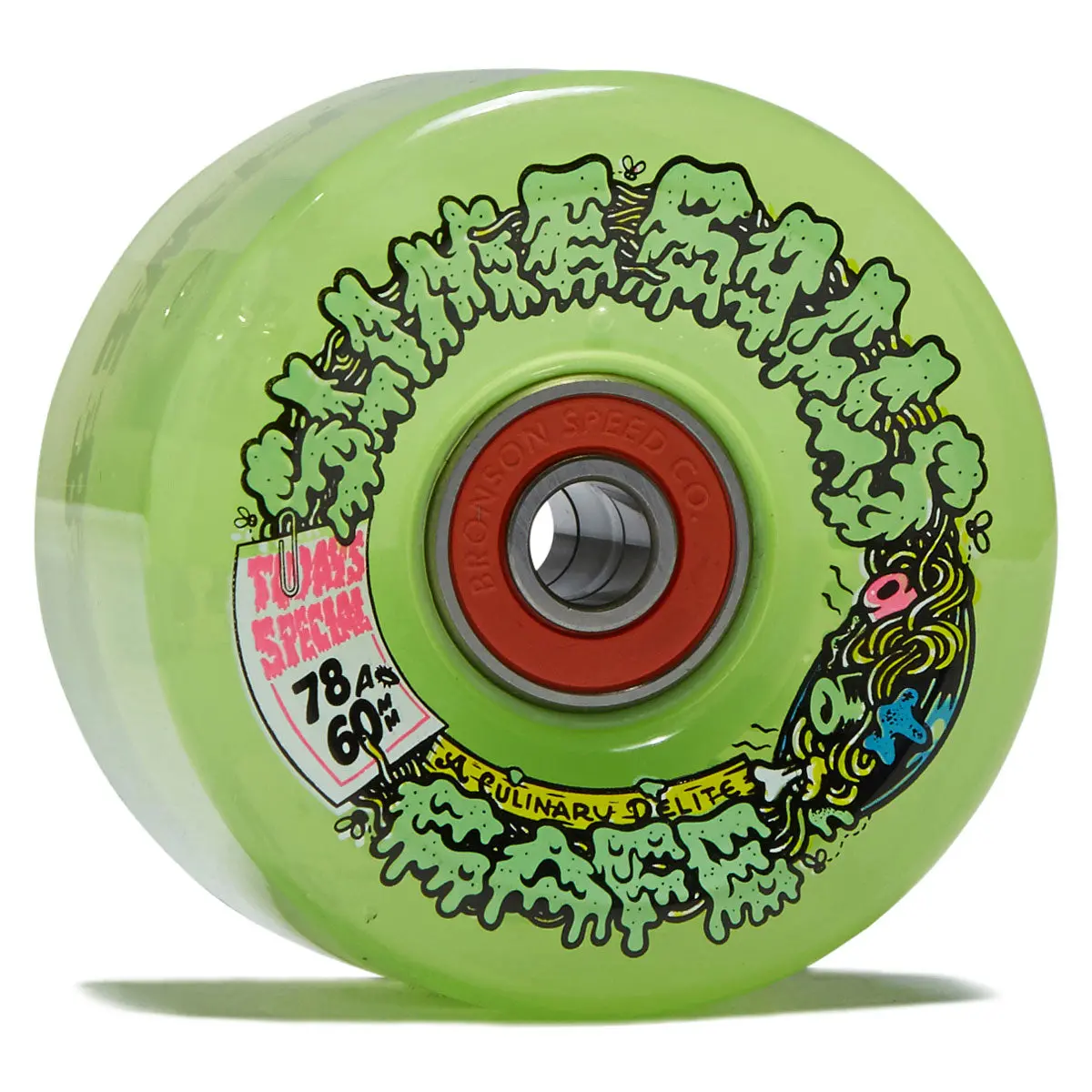 Slime Balls Sb Cafe Light Ups Og Slime 78A Skateboard Wheels - Green - 60Mm 1