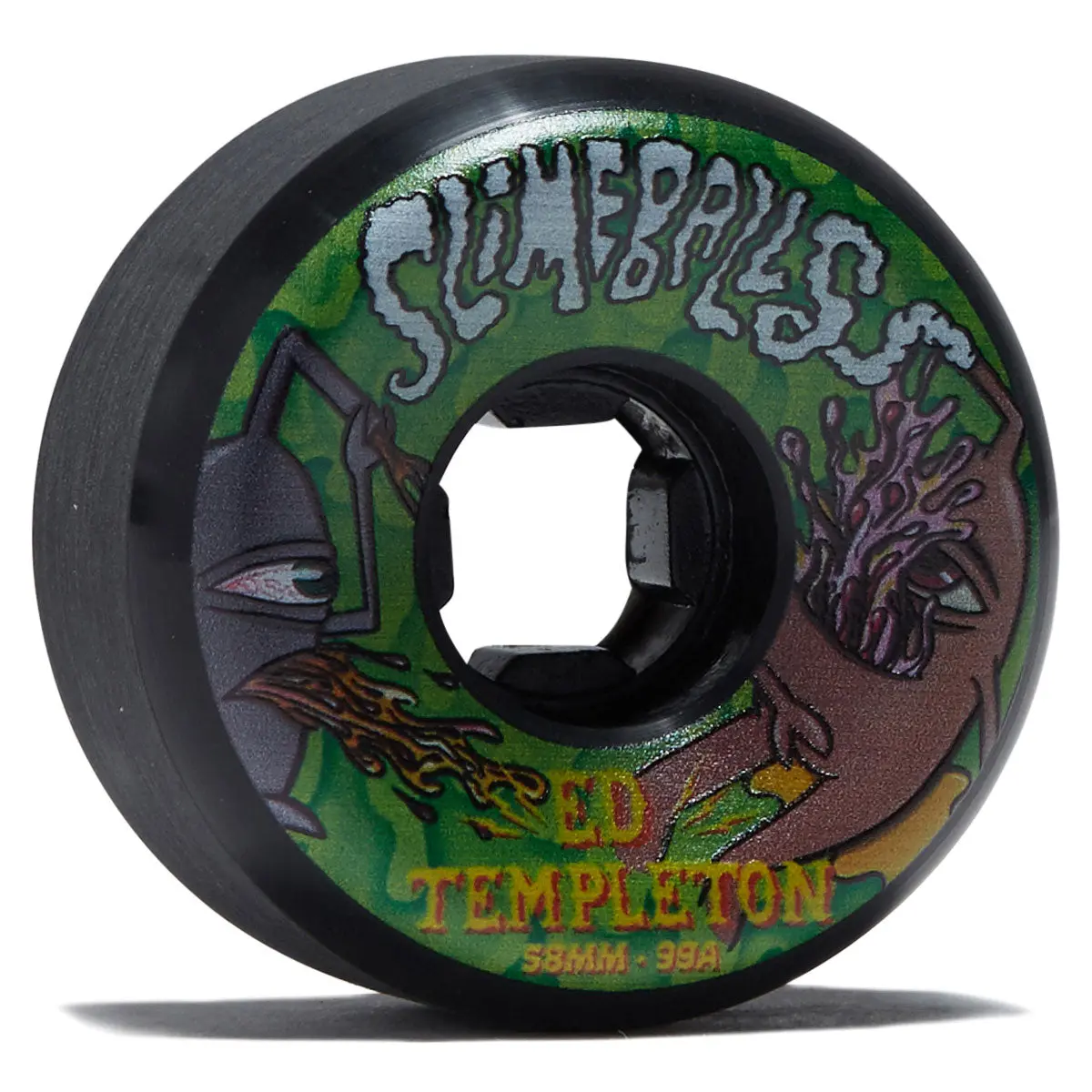 Slime Balls Ed Templeton Vomits 99A Skateboard Wheels - Black - 58Mm 1