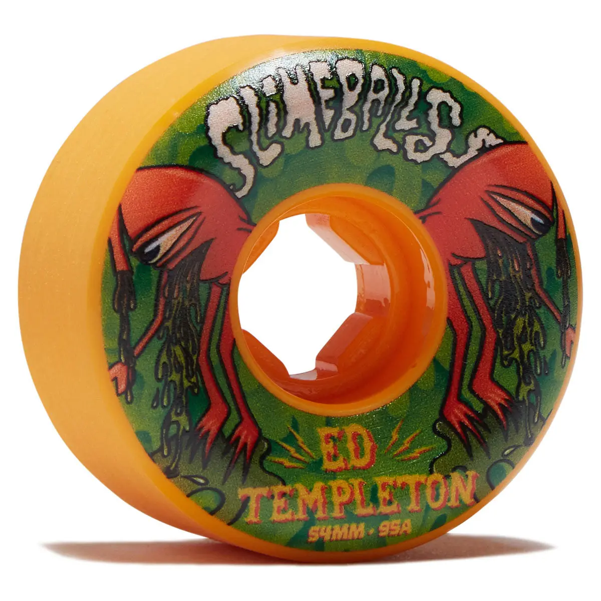 Slime Balls Ed Templeton Vomit Mini Hardline 95A Skateboard Wheels - Orange - 54Mm 1