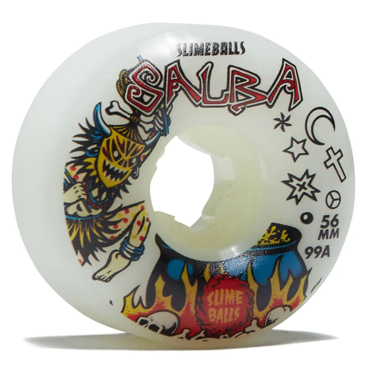 Slime Balls Salba Witch Doctor Reissue Chubbies 99A Skateboard Wheels - White - 56Mm 1