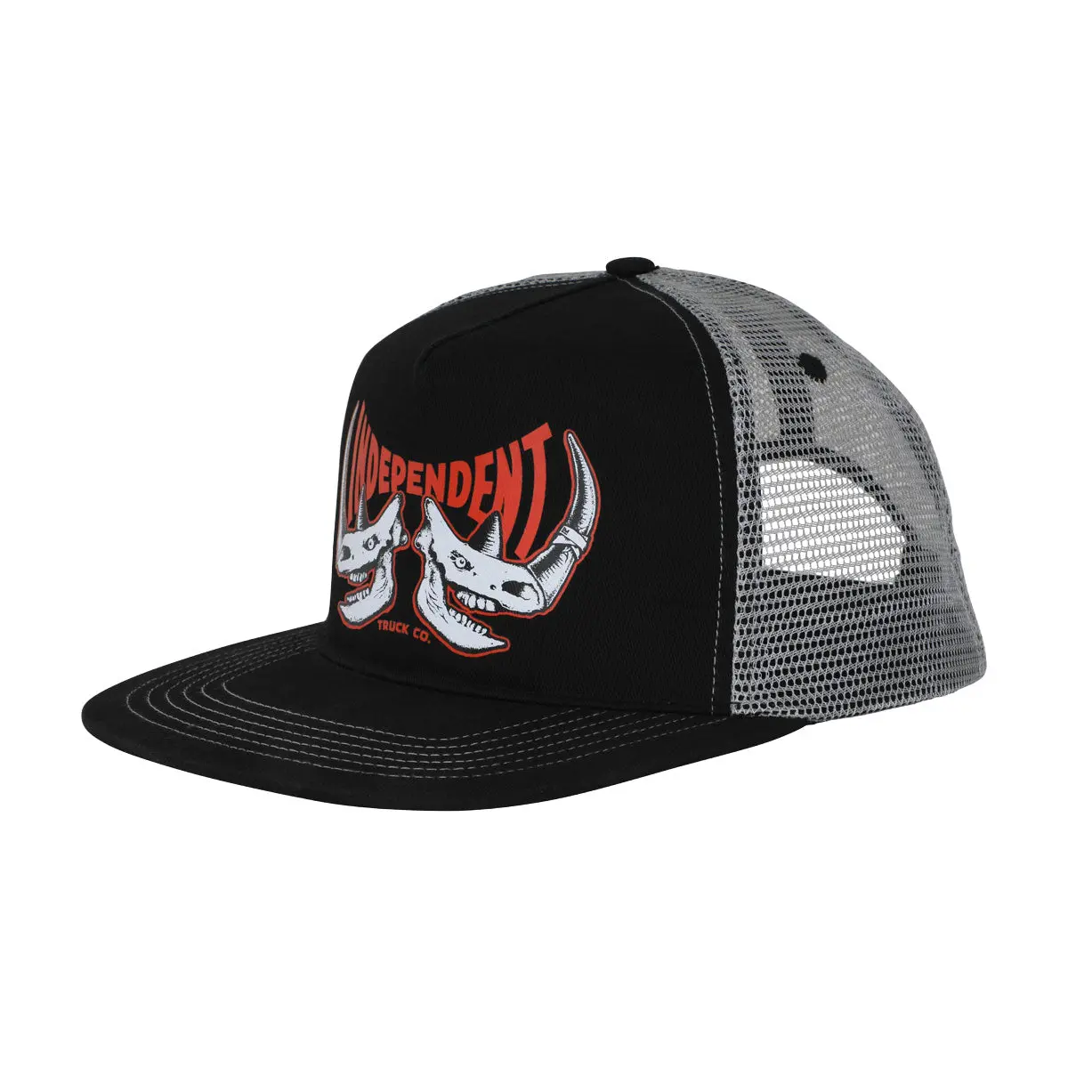 Independent X Rhino Mesh Trucker Hat - Black/Grey 1
