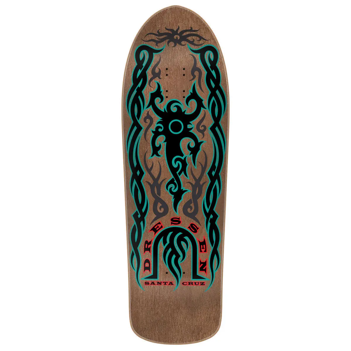 Santa Cruz Dressen Tribal Reissue Skateboard Deck - 9.90" 1
