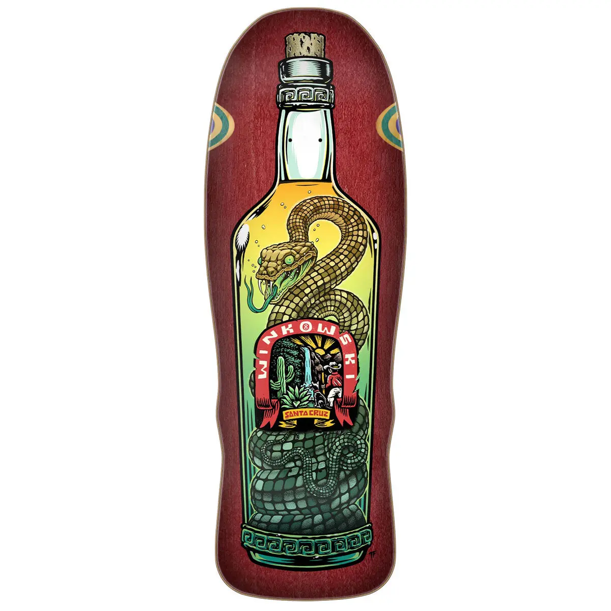 Santa Cruz Winkowski Agave Snake Pro Shaped Skateboard Deck - 10.35" 1