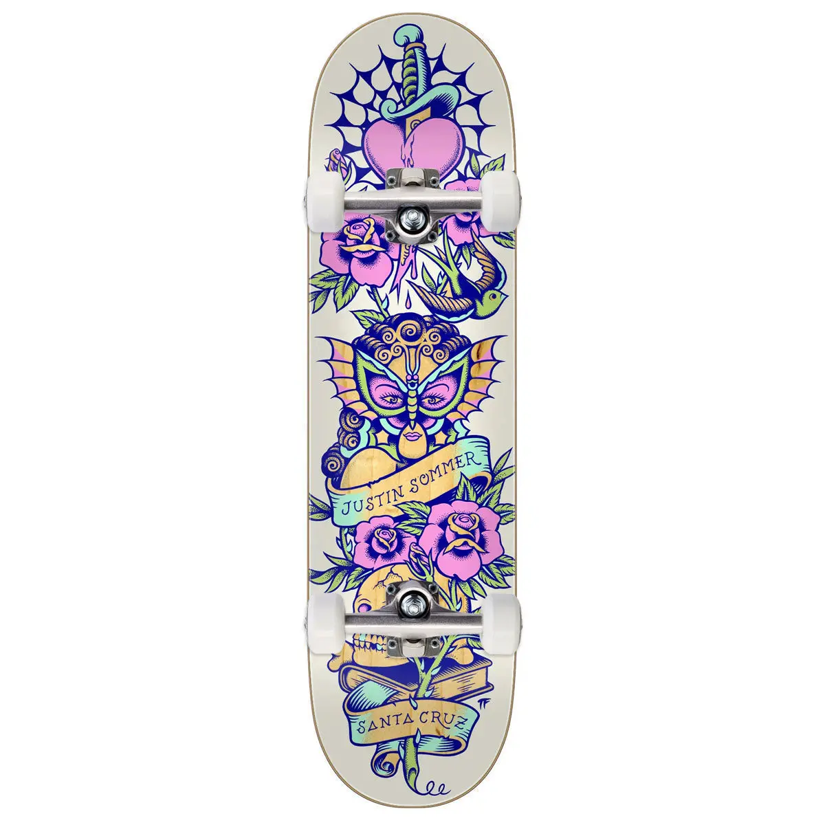 Santa Cruz Sommer Tattooed Pro Skateboard Complete - 8.25" 1