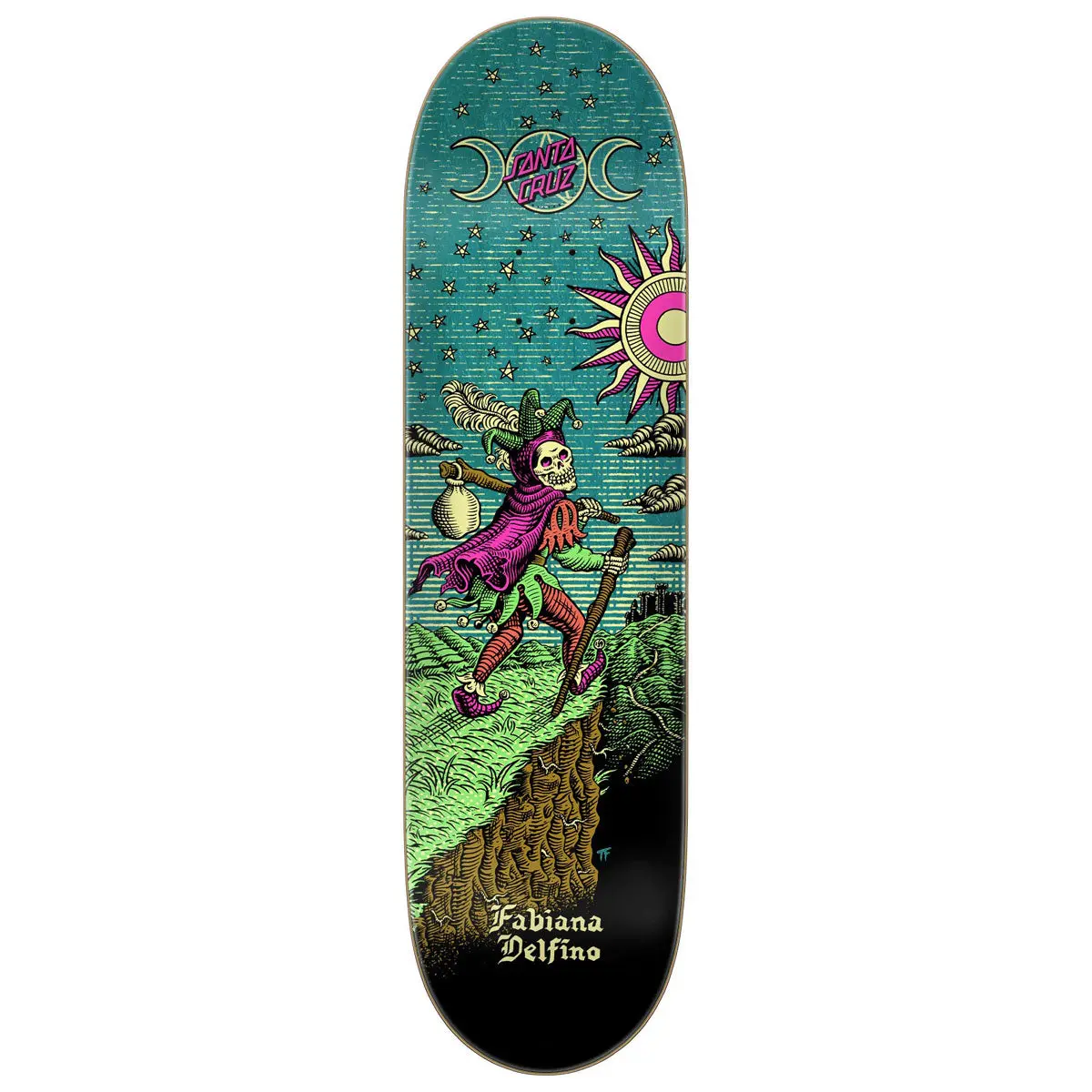 Santa Cruz Delfino Tarot Remix Feelbase Skateboard Deck - 8.25" 1