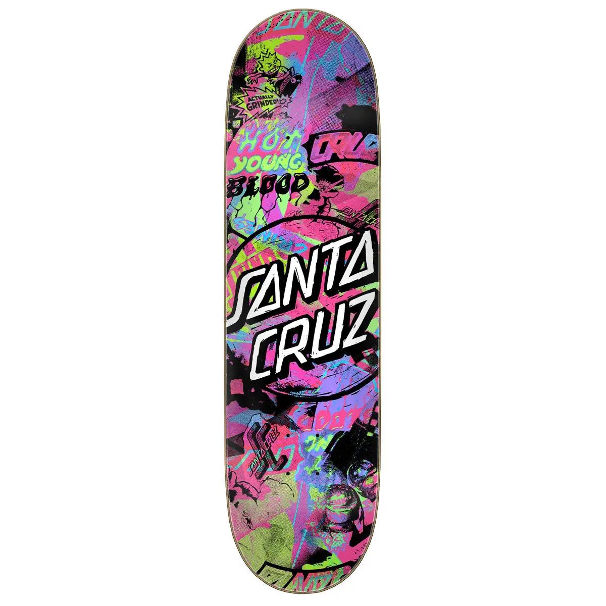 Santa Cruz Cut Collage 7 Ply Birch Skateboard Deck - 8.50" 1