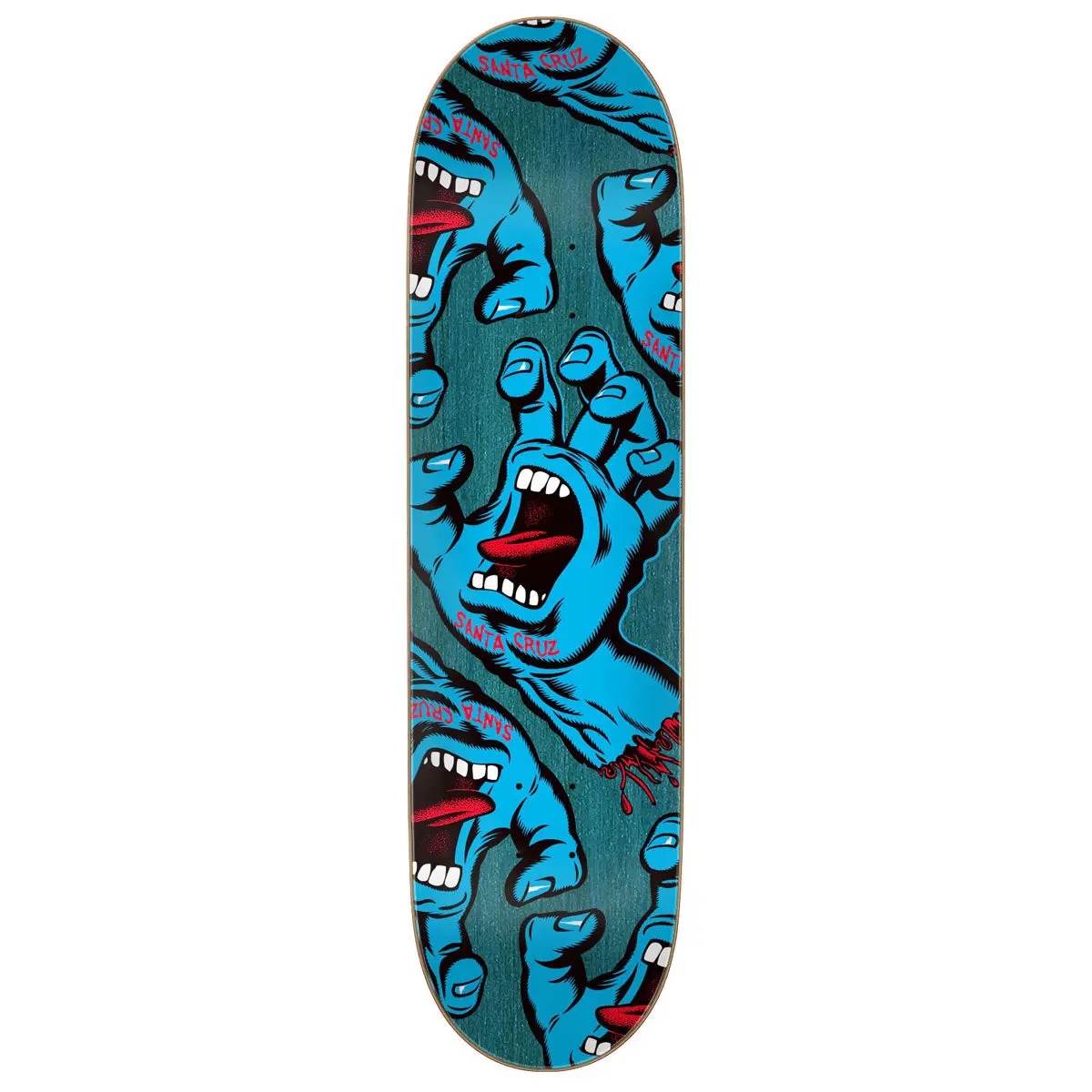 Santa Cruz Crowded Hand Skateboard Deck - 8.25" 1