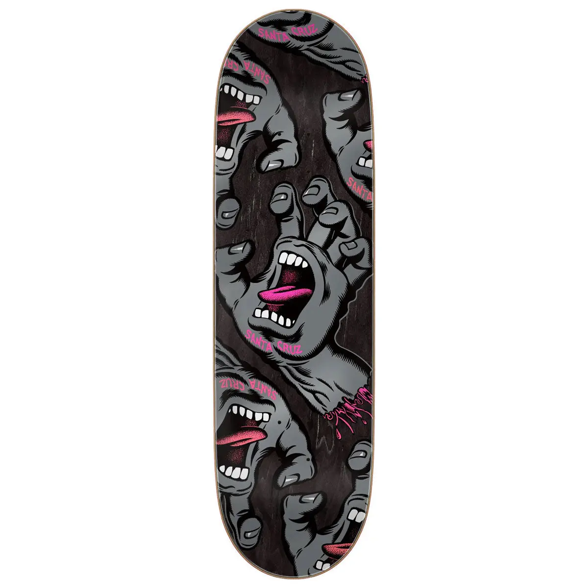 Santa Cruz Crowded Hand Skateboard Deck - 9.00" 1