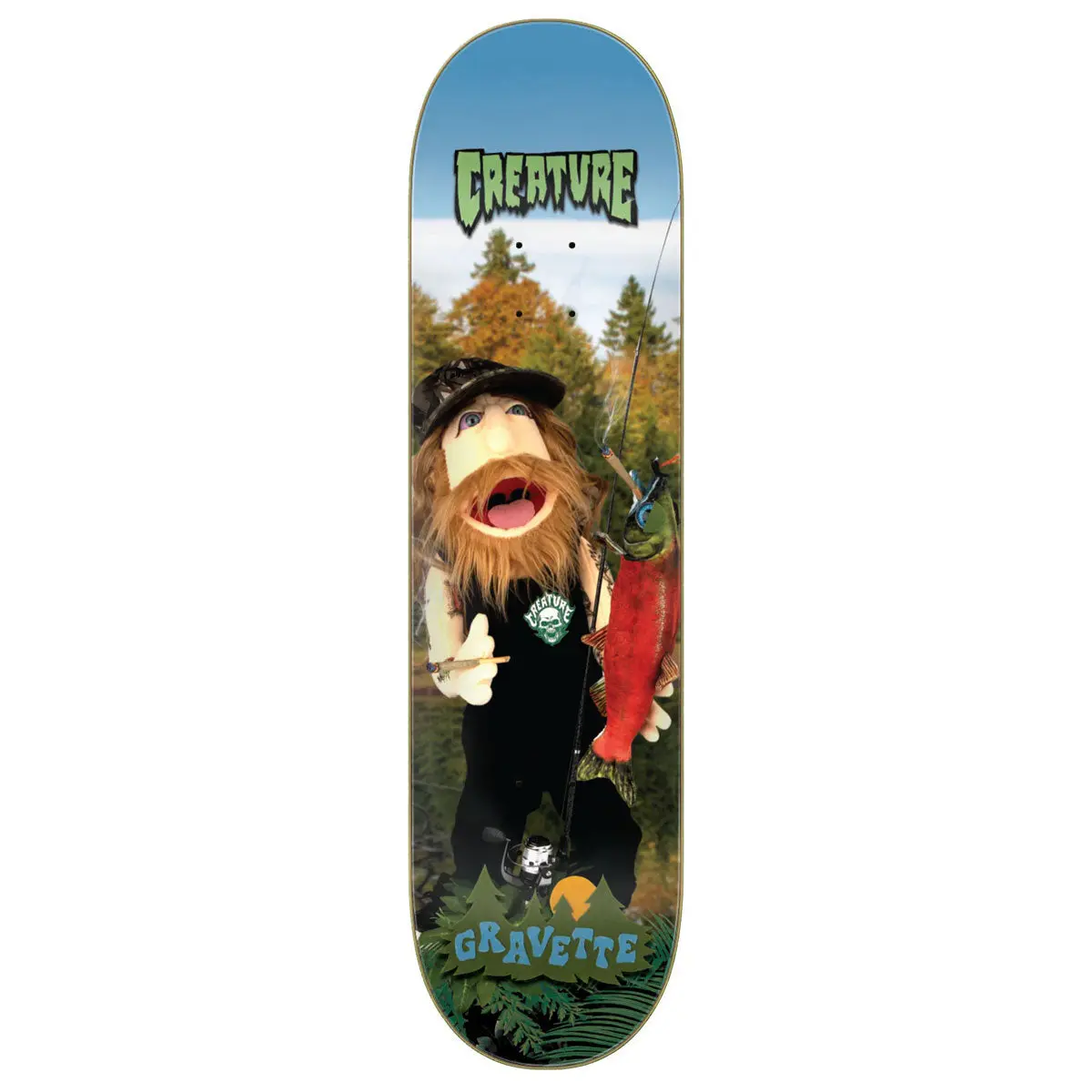 Creature Gravette Fuzzy Creature Fiends Pro Skateboard Deck - 8.30" 1
