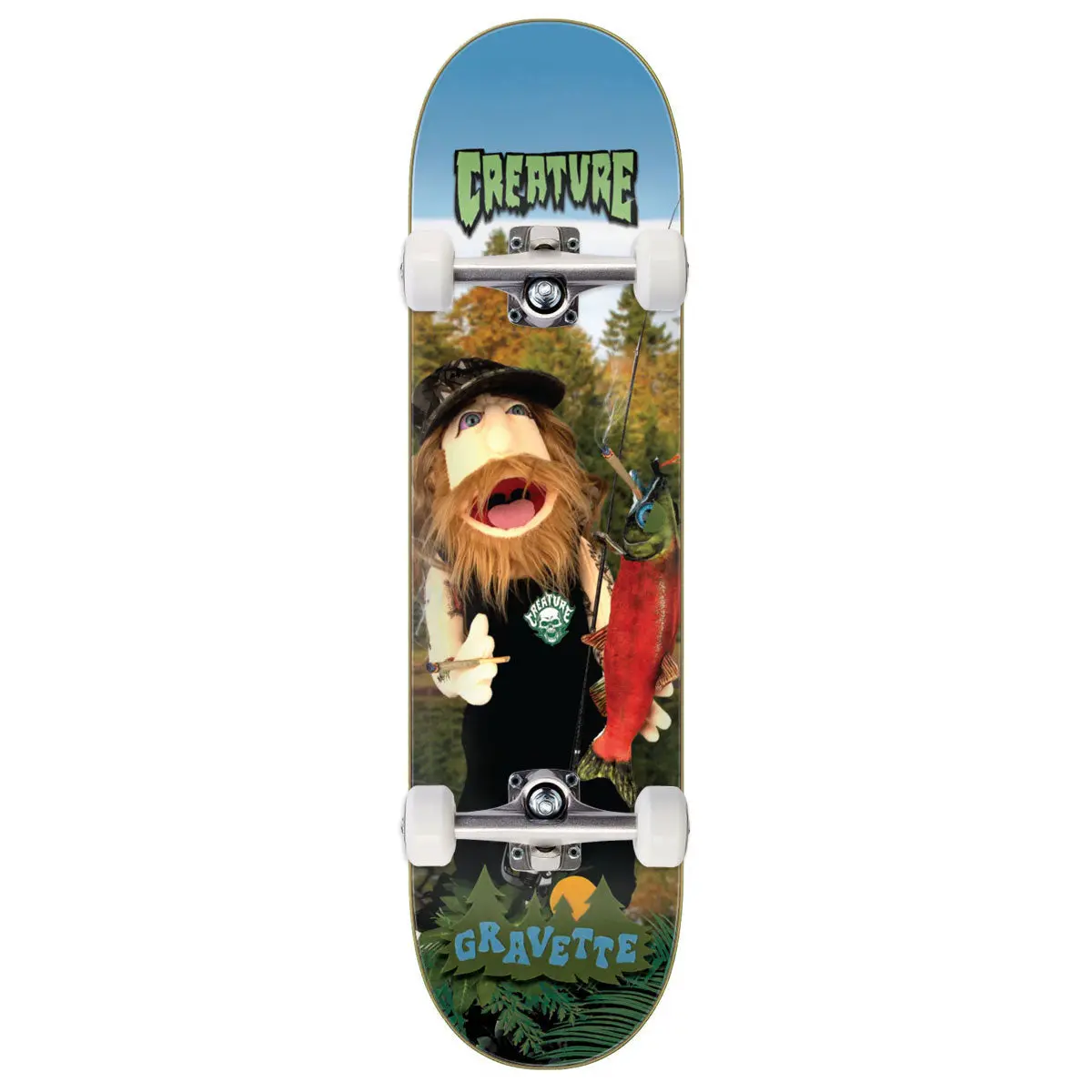 Creature Gravette Fuzzy Creature Fiends Pro Skateboard Complete - 8.30" 1