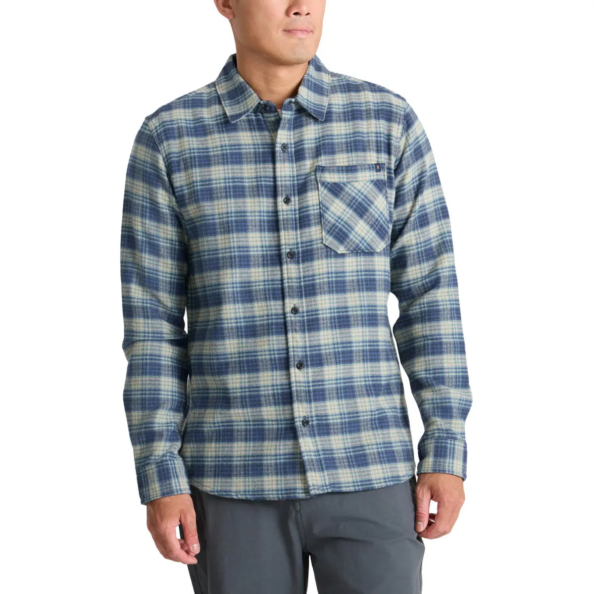 Roark Crossroads Flannel Shirt - Deep Blue 1