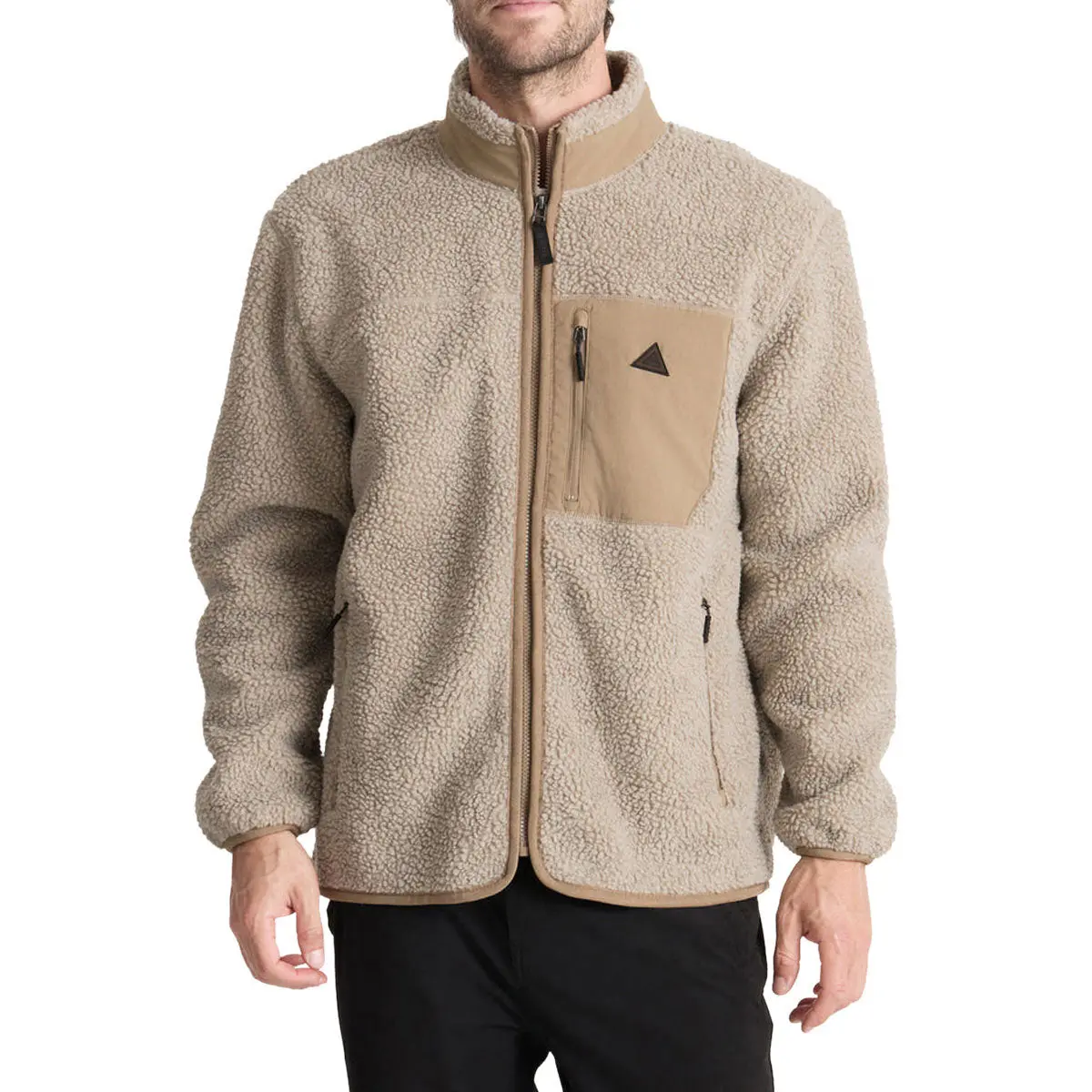 Roark Campover Fleece Zip Sweatshirt - Khaki 1