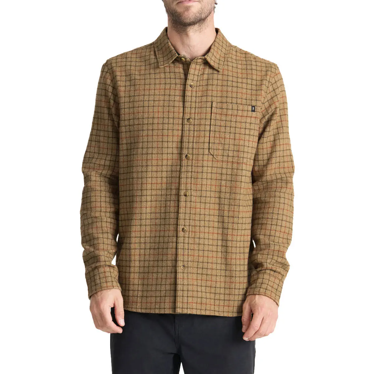 Roark Crossroads Flannel Shirt - Khaki 1