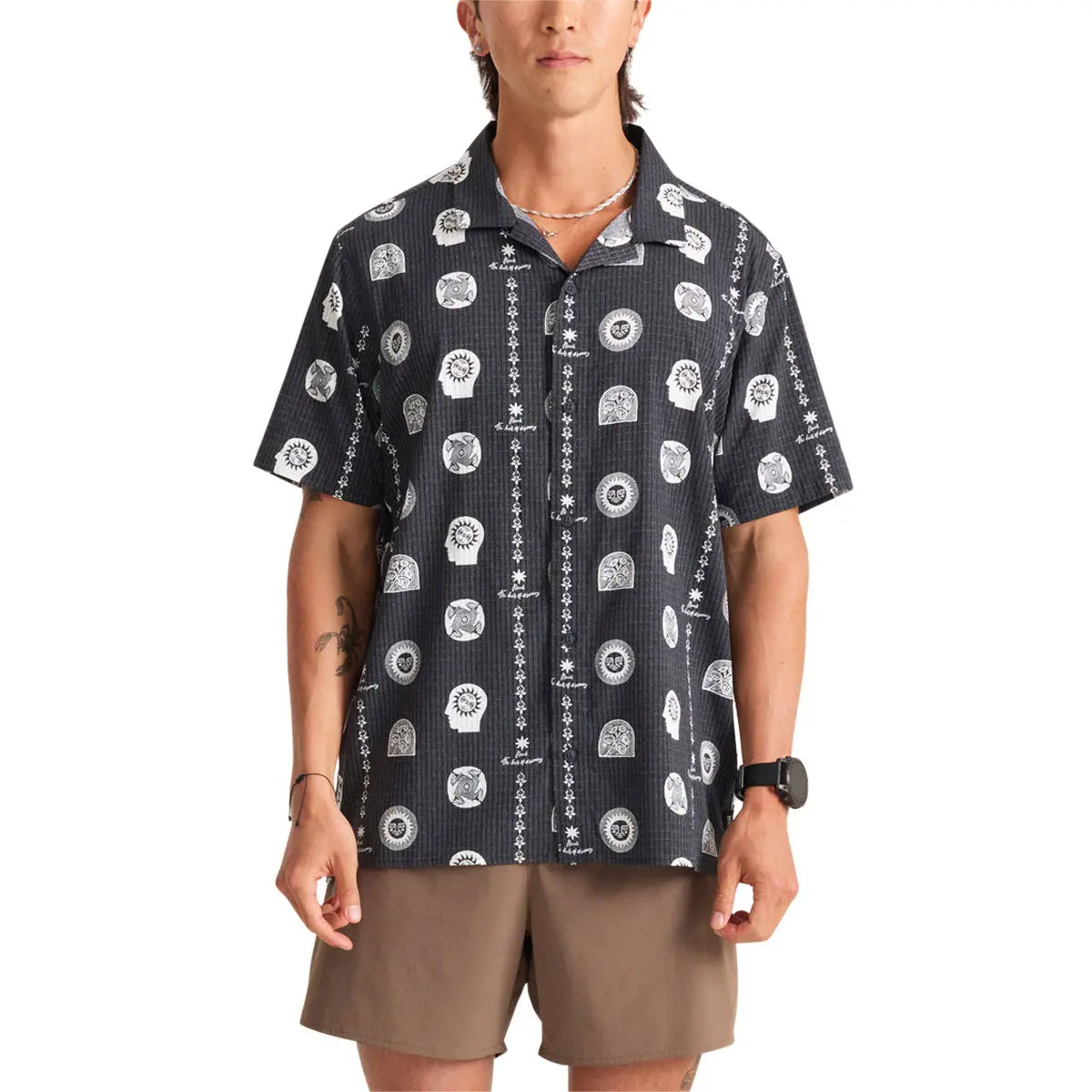 Roark Bless Up Trail Shirt - Black Print 1
