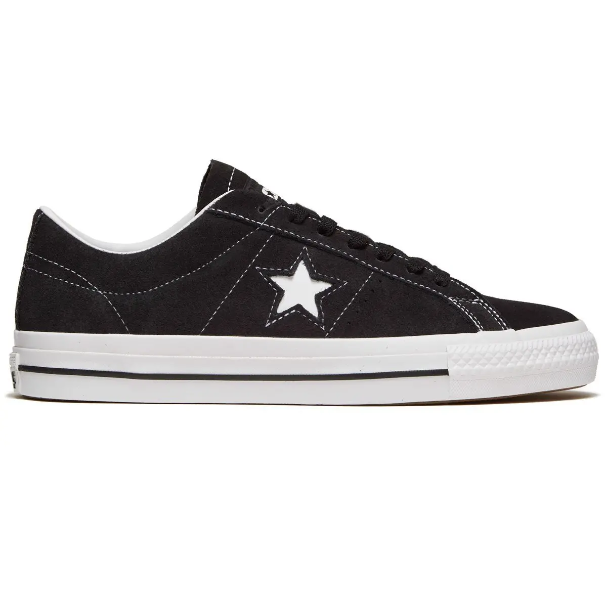 Converse One Star Pro Ox Shoes - Black/Black/White 1