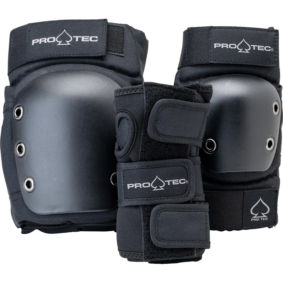 Pro-Tec Street Adult 3 Pack Open Back Set Of Pads - Black 1