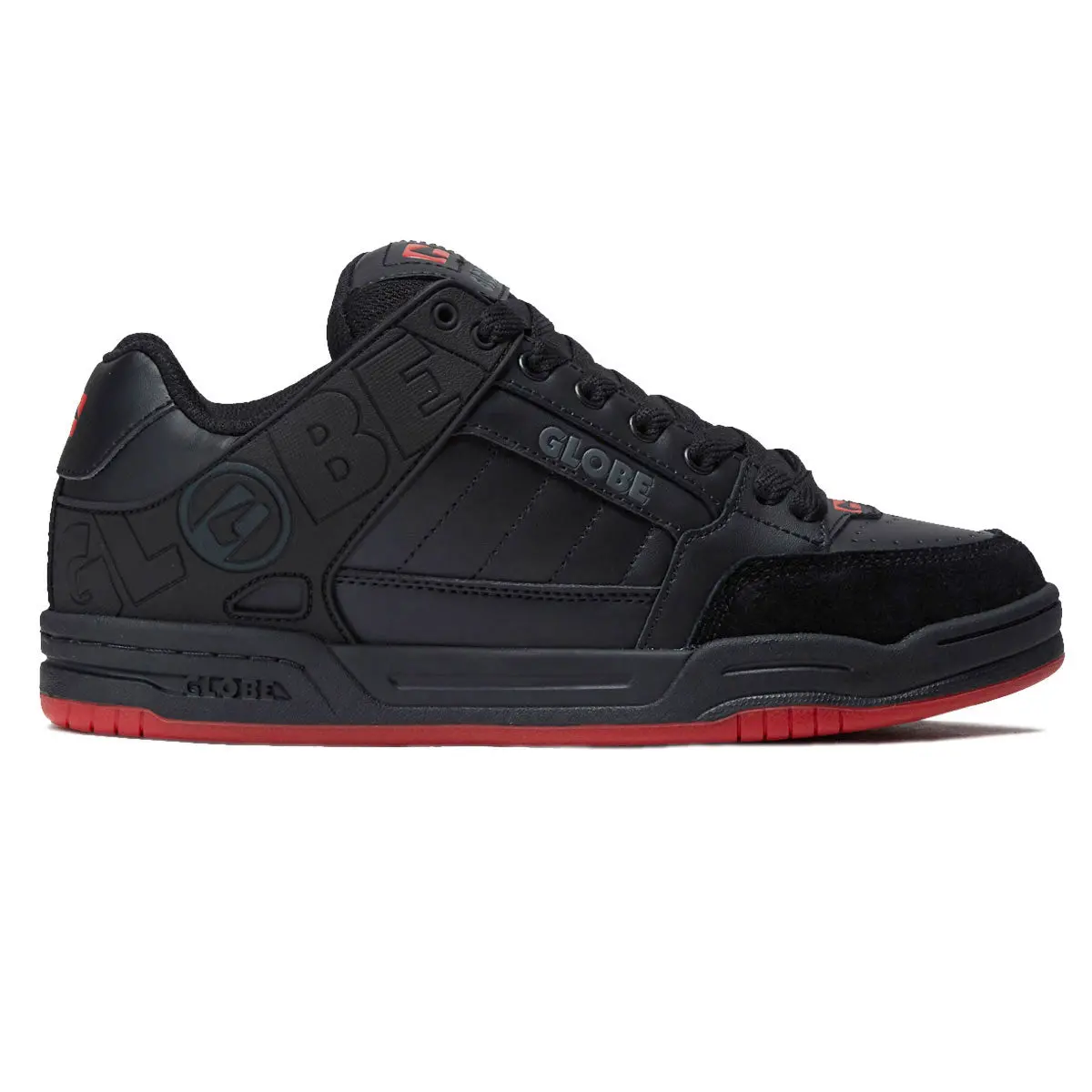Globe Tilt Shoes - Black/Red/Charcoal 1