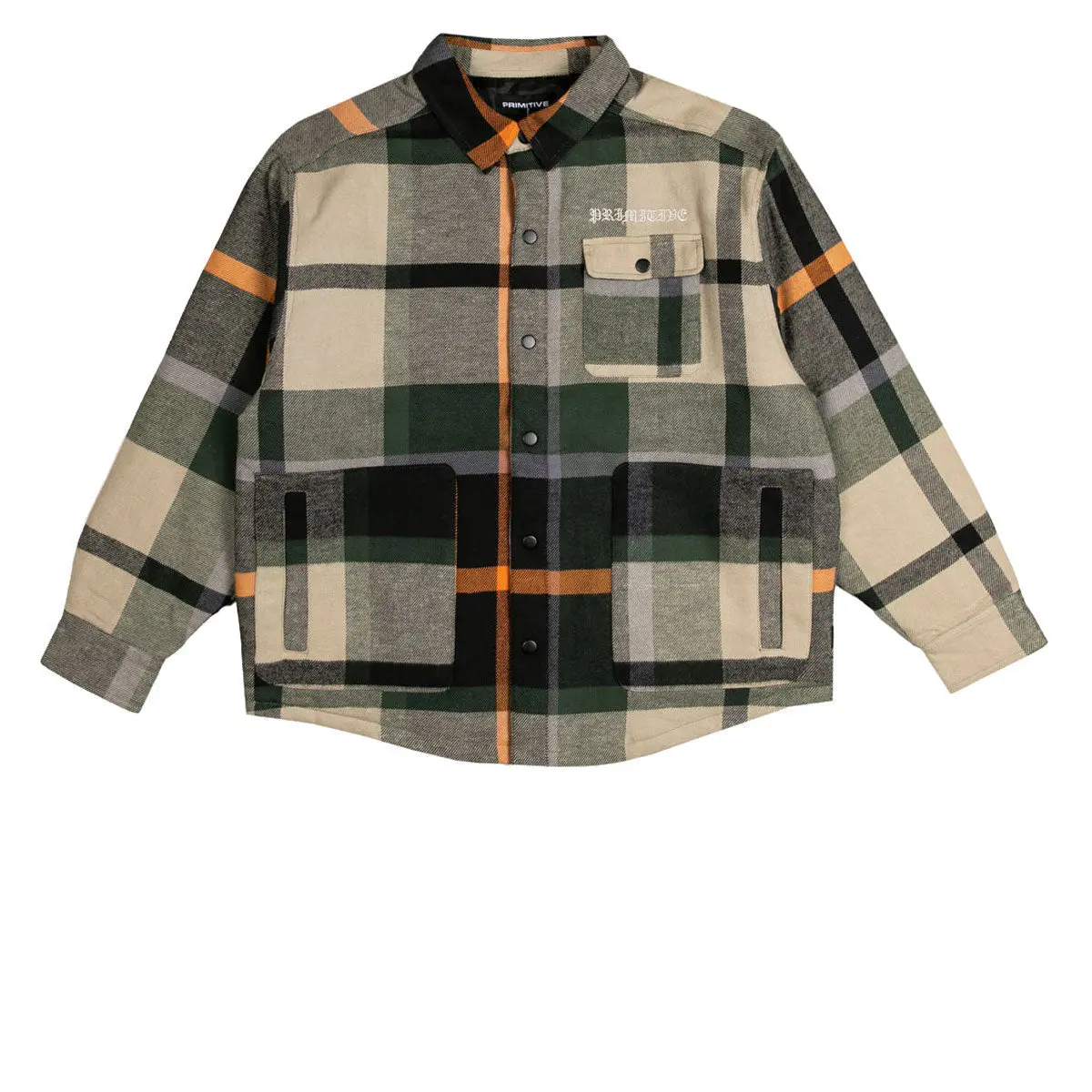 Primitive Circuit Flannel Jacket - Khaki 1